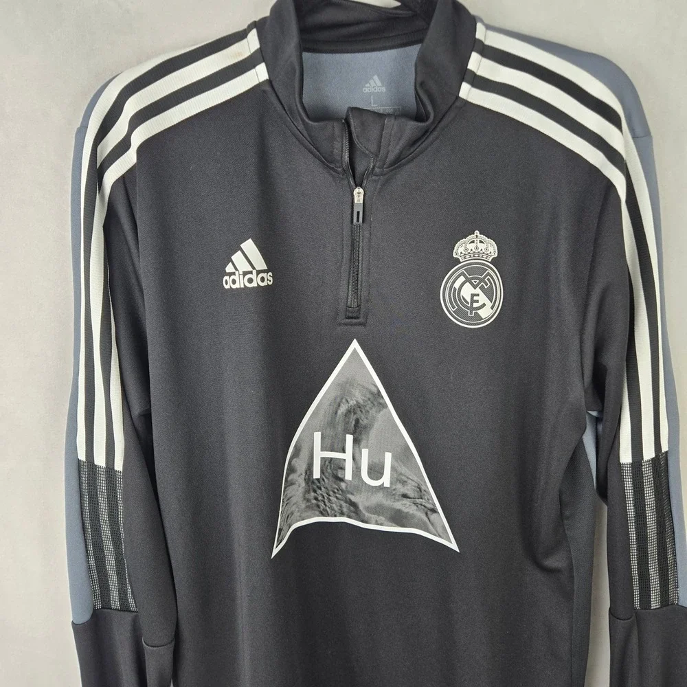 Adidas Real Madrid Human Race Training Top X Pharrell Mens L Black Grey Soccer